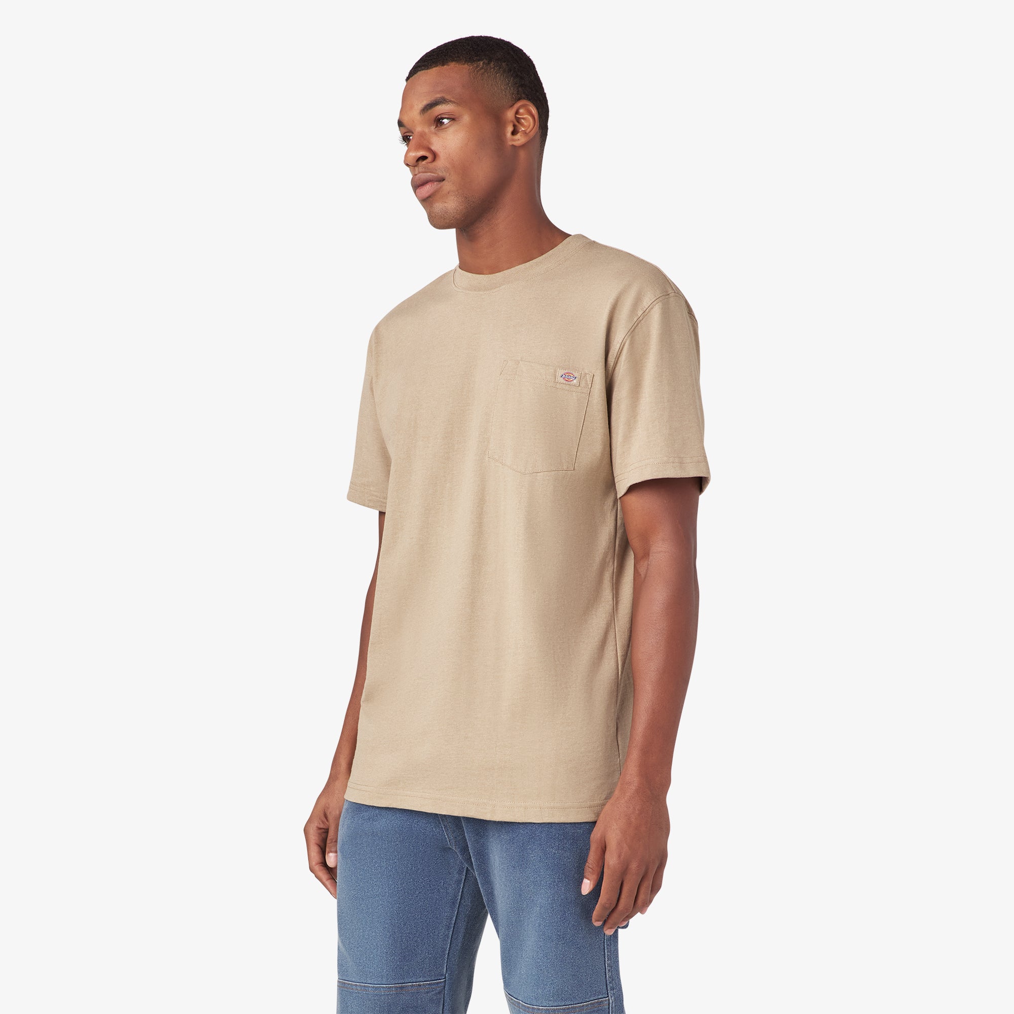 Heavyweight Heathered Short Sleeve Pocket T-Shirt - Image 3