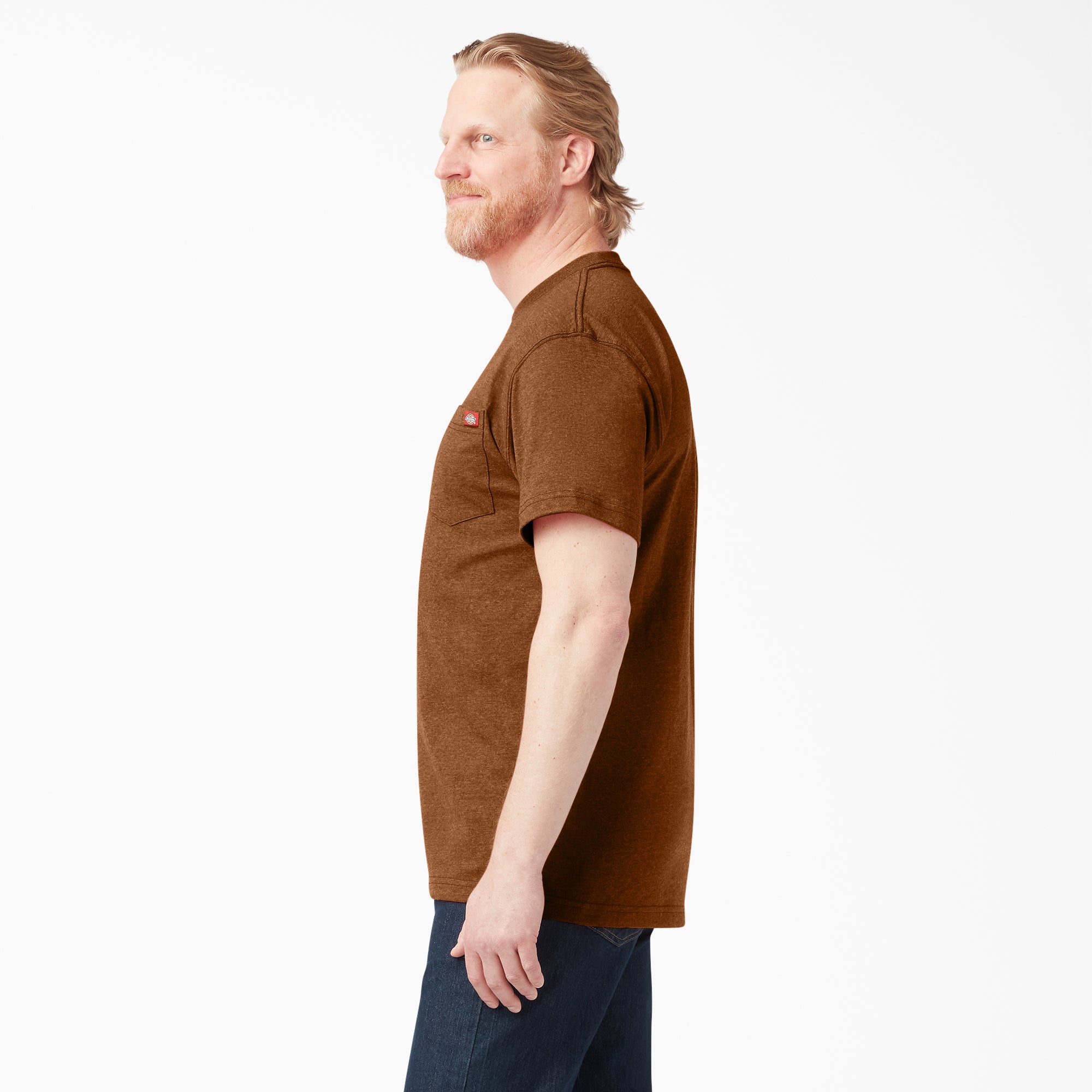Heavyweight Heathered Short Sleeve Pocket T-Shirt - Image 3