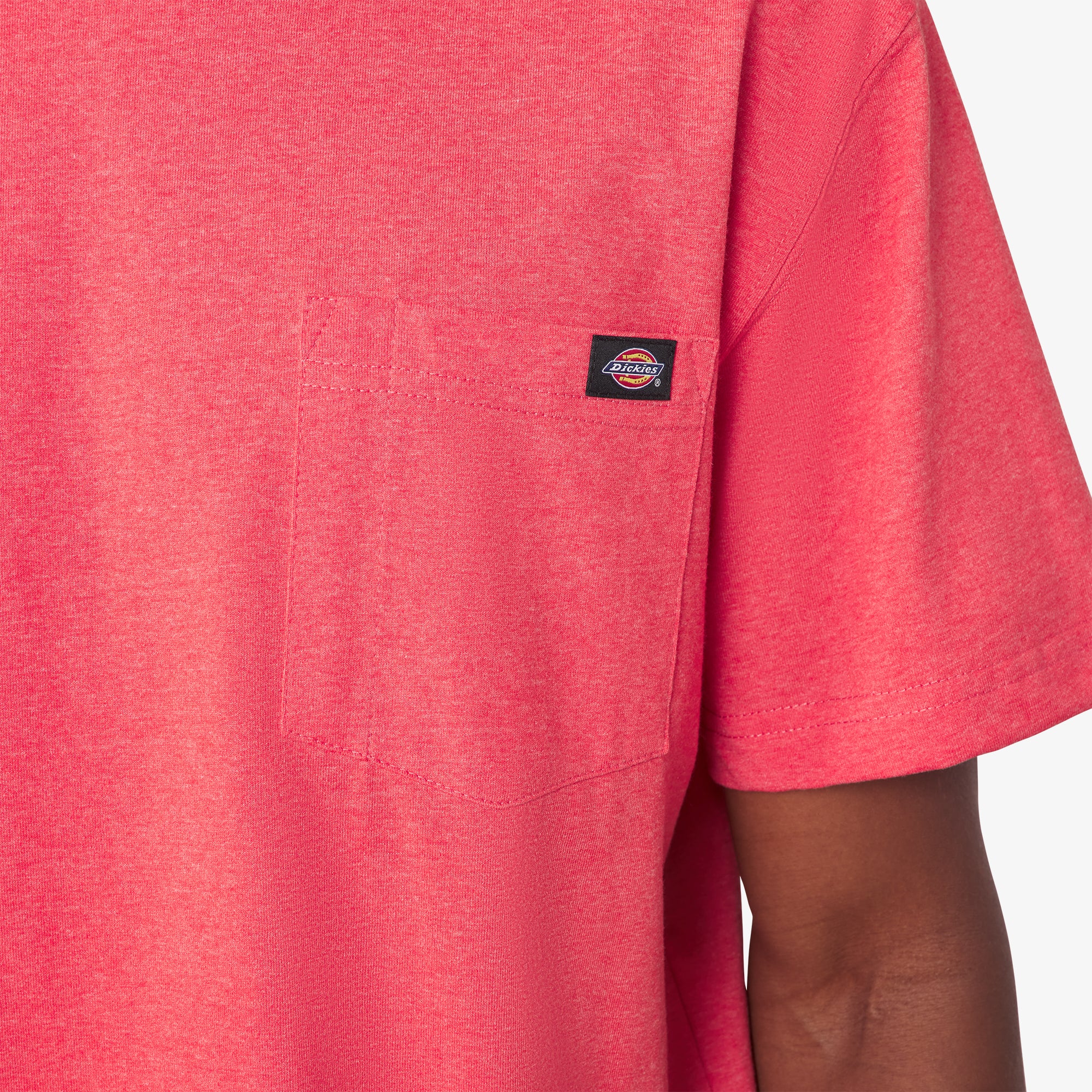 Heavyweight Heathered Short Sleeve Pocket T-Shirt - Image 7