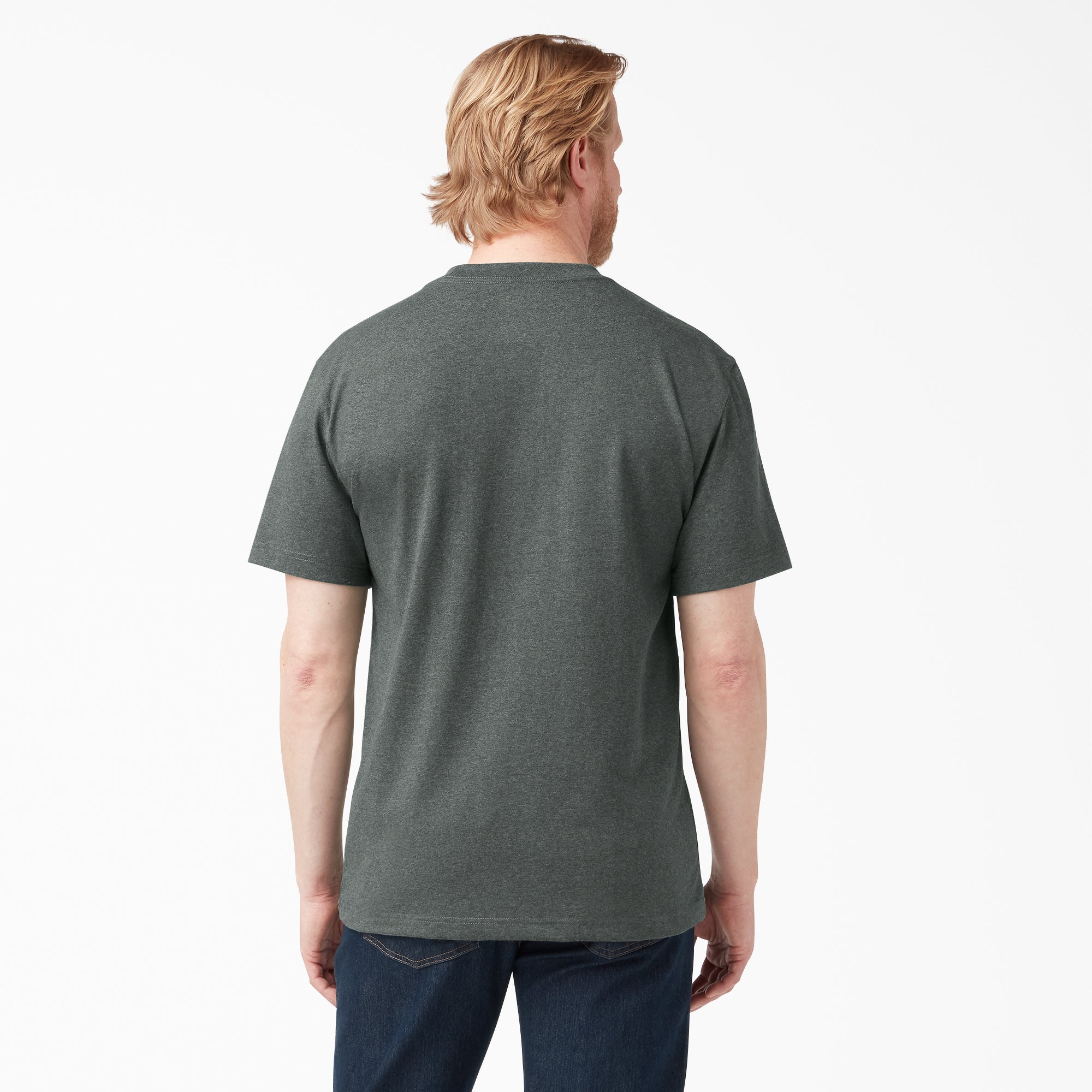 Heavyweight Heathered Short Sleeve Pocket T-Shirt - Image 2