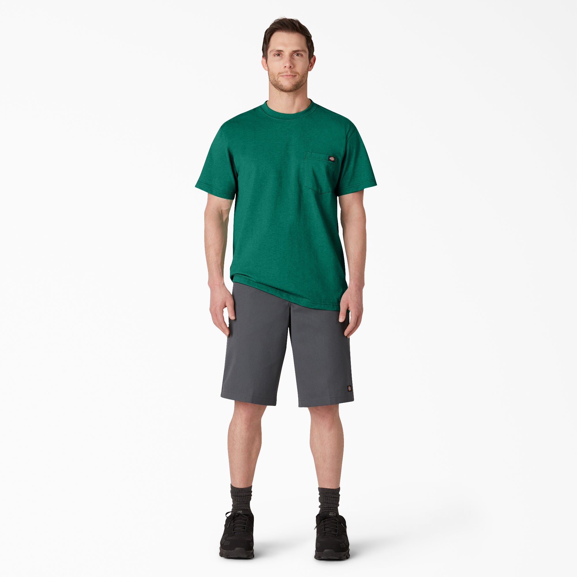 Heavyweight Heathered Short Sleeve Pocket T-Shirt - Image 4