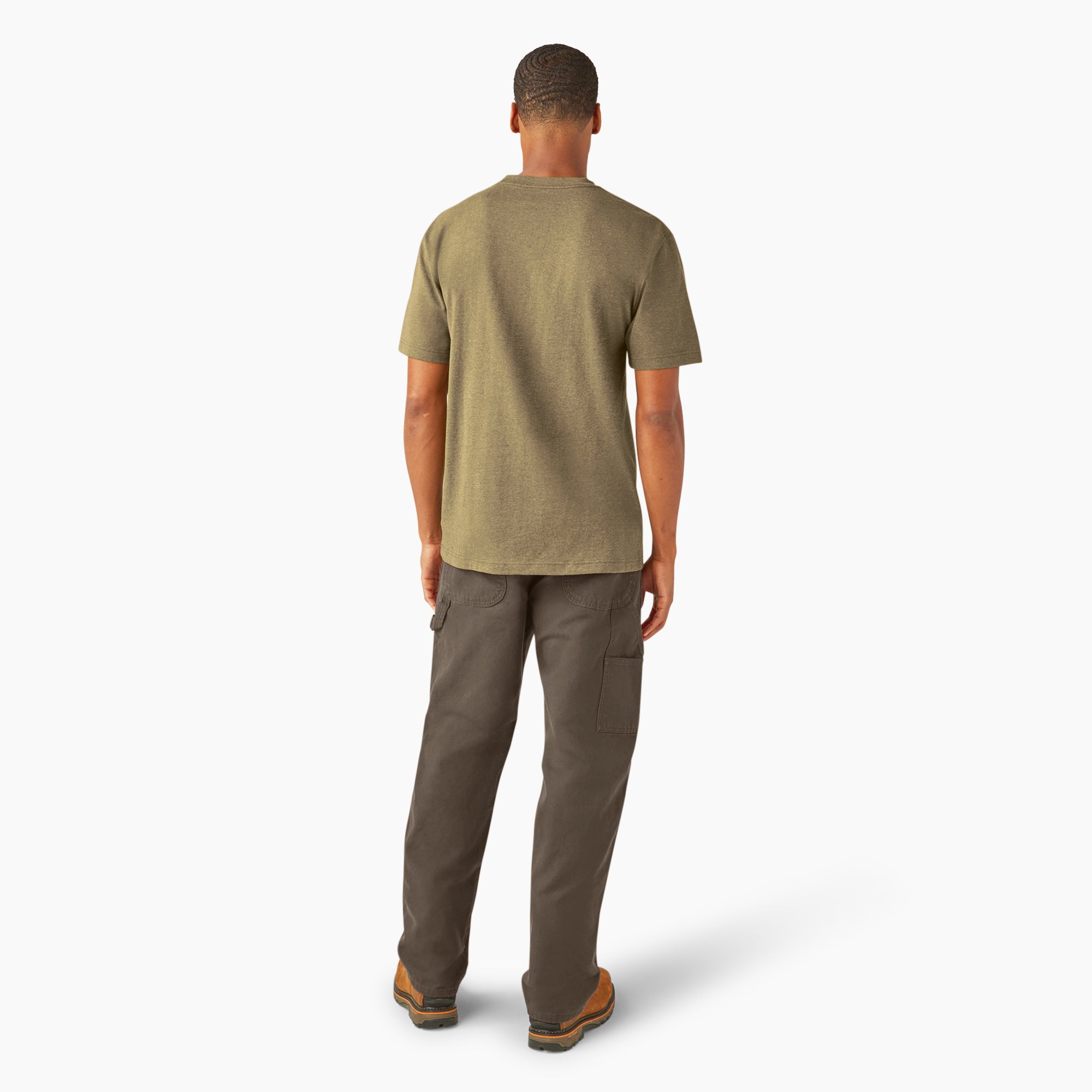 Heavyweight Heathered Short Sleeve Pocket T-Shirt - Image 5