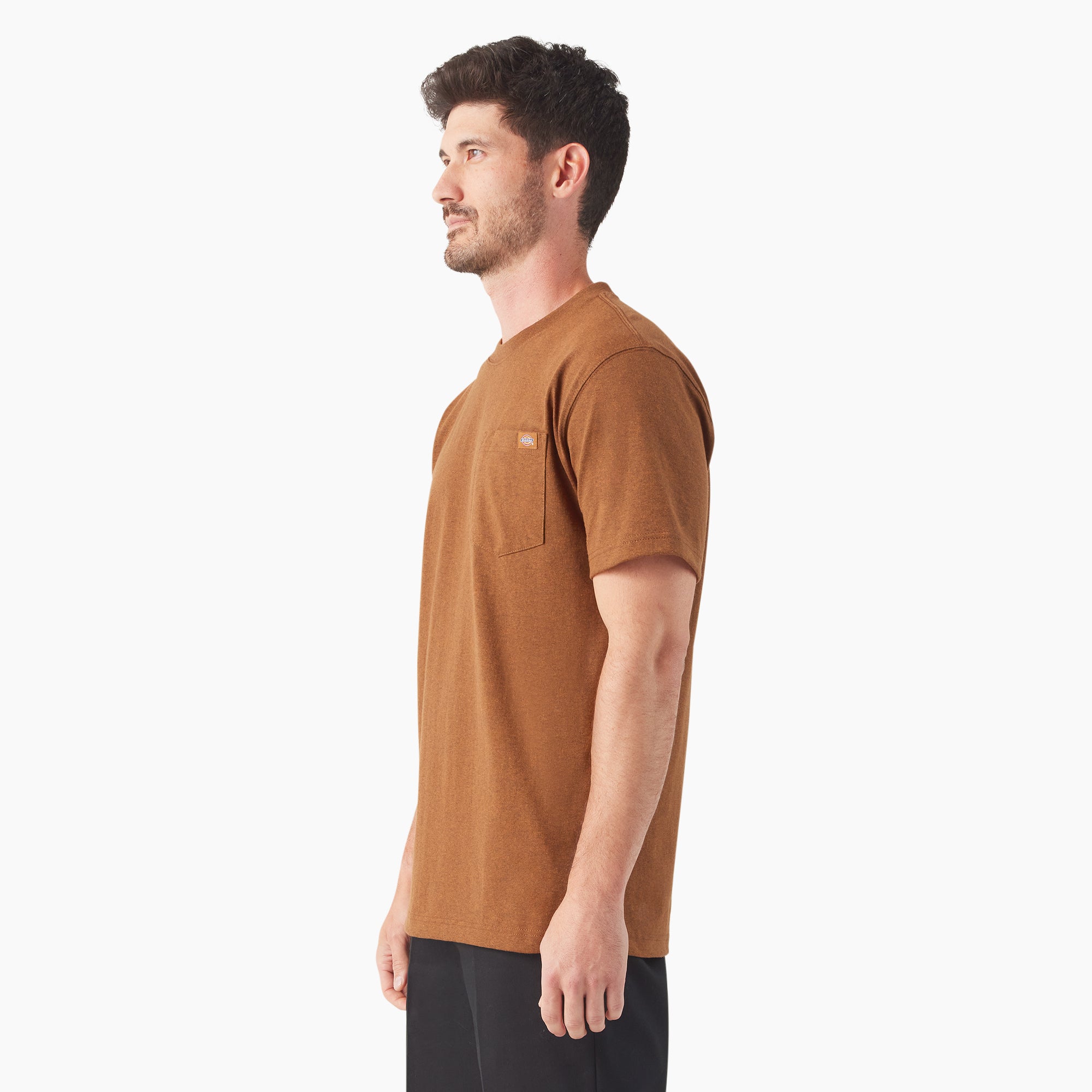 Heavyweight Heathered Short Sleeve Pocket T-Shirt - Image 3