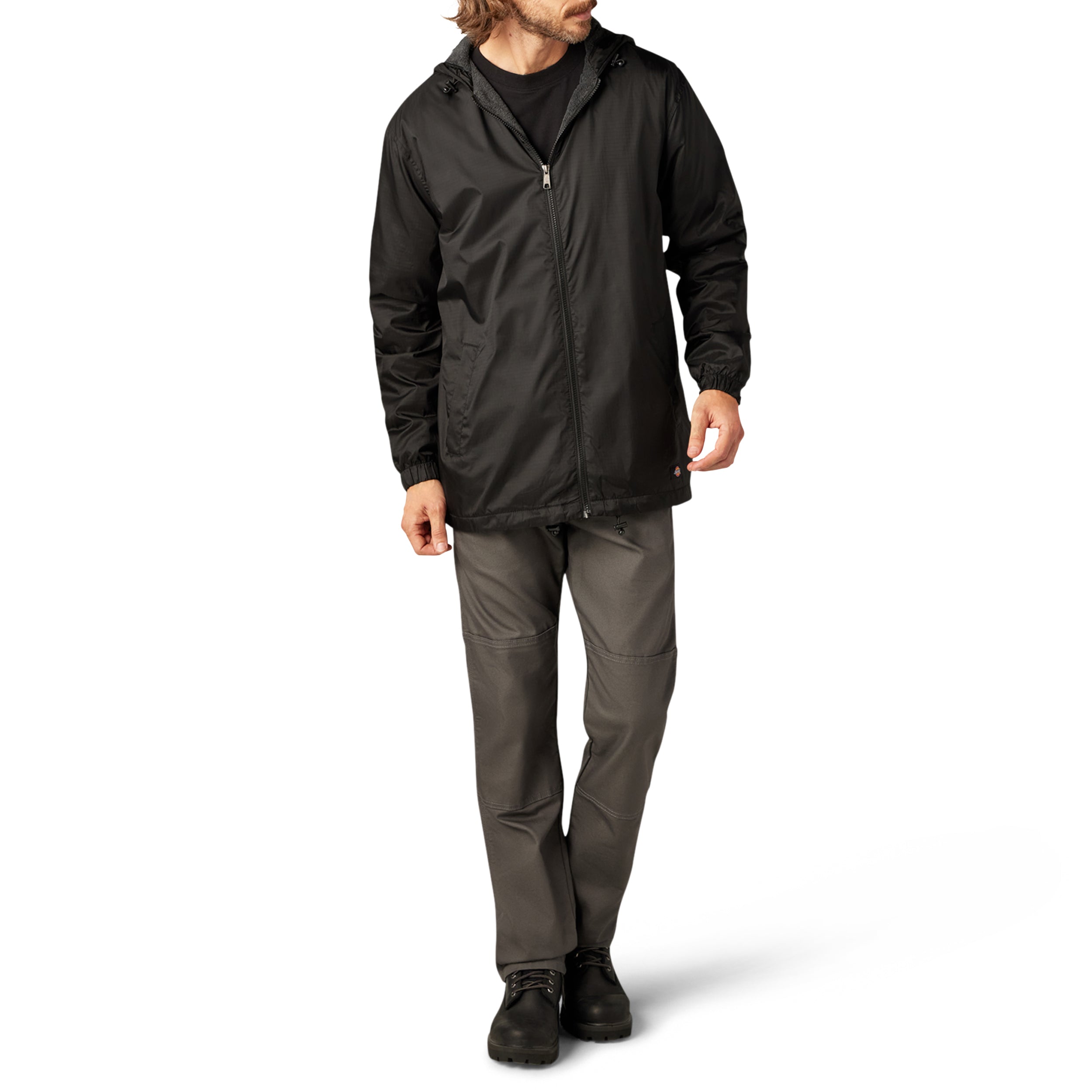Fleece Lined Nylon Hooded Jacket - Image 14