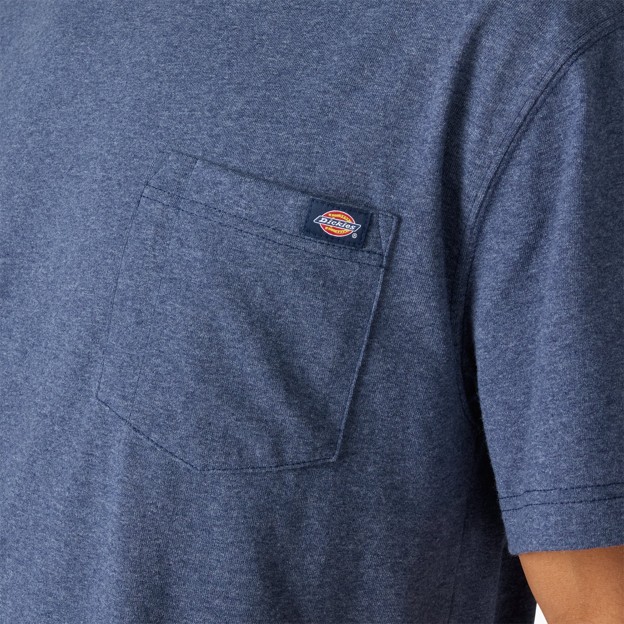 Heavyweight Heathered Short Sleeve Pocket T-Shirt - Image 5