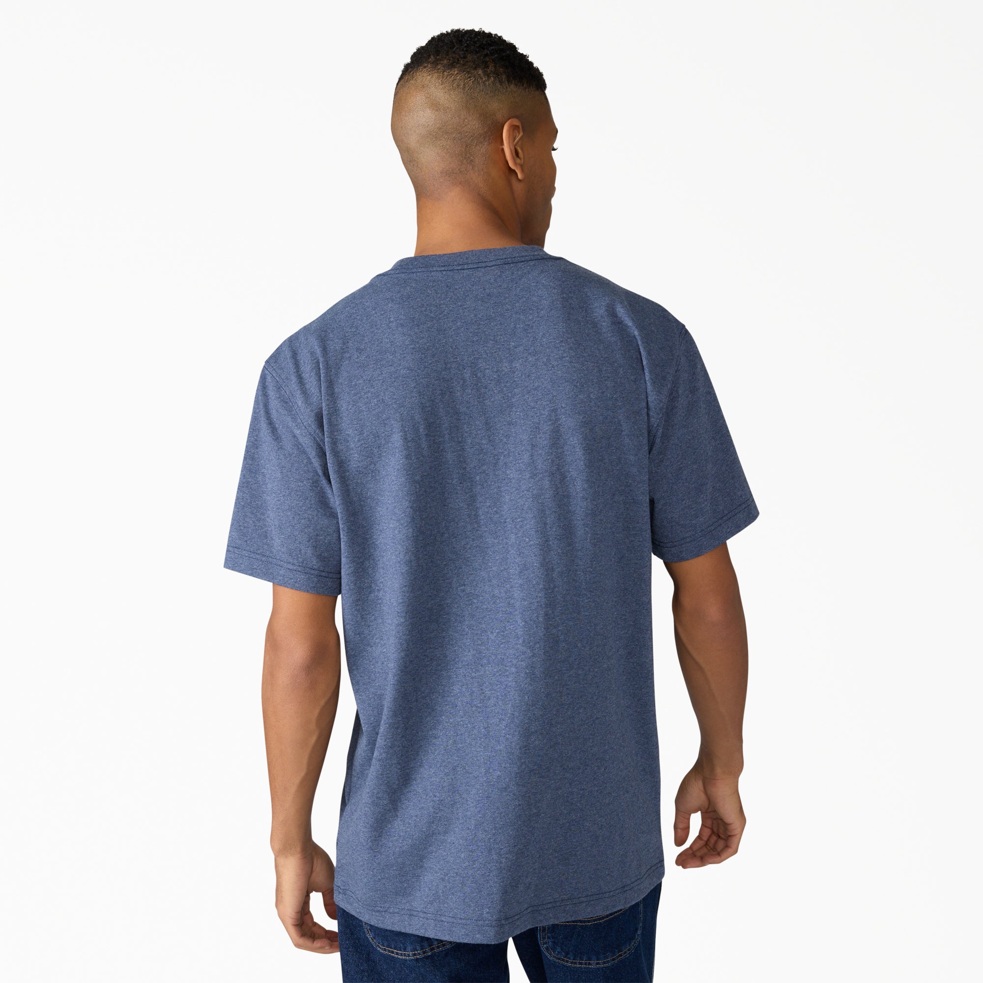 Heavyweight Heathered Short Sleeve Pocket T-Shirt - Image 2
