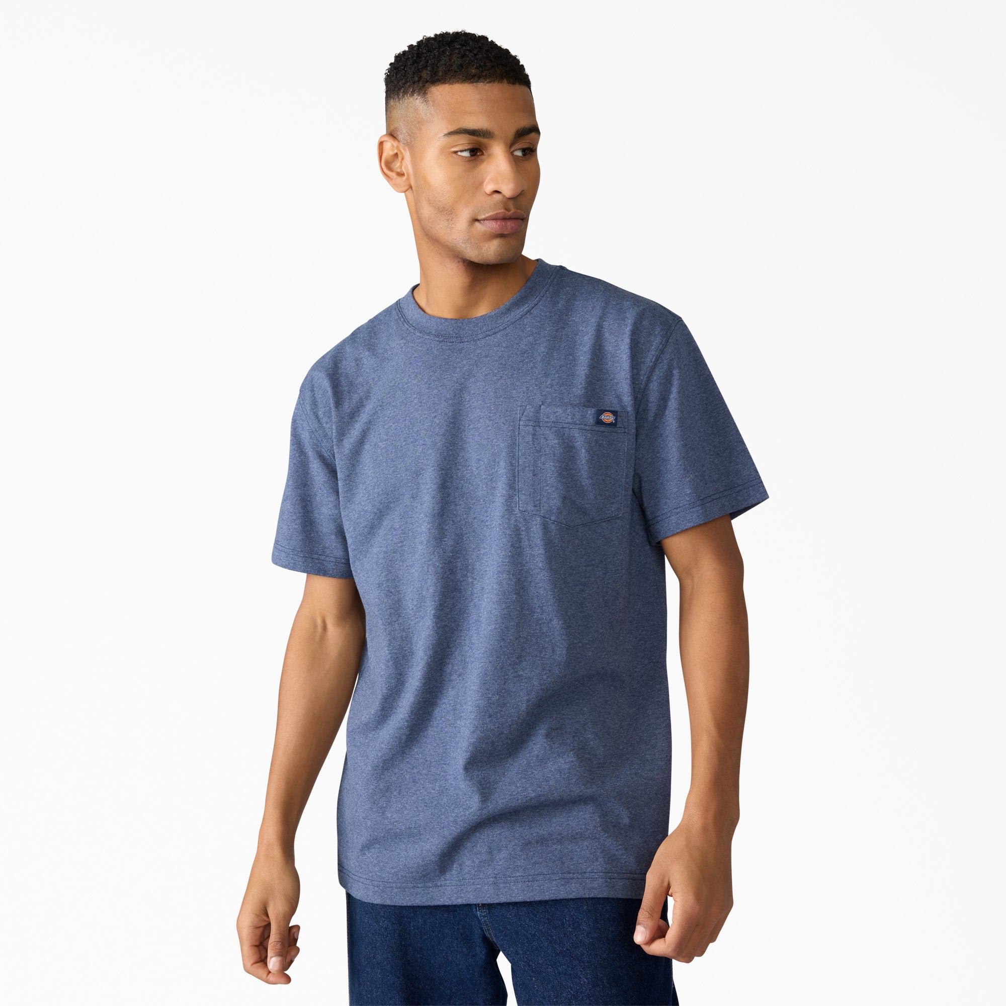 Heavyweight Heathered Short Sleeve Pocket T-Shirt