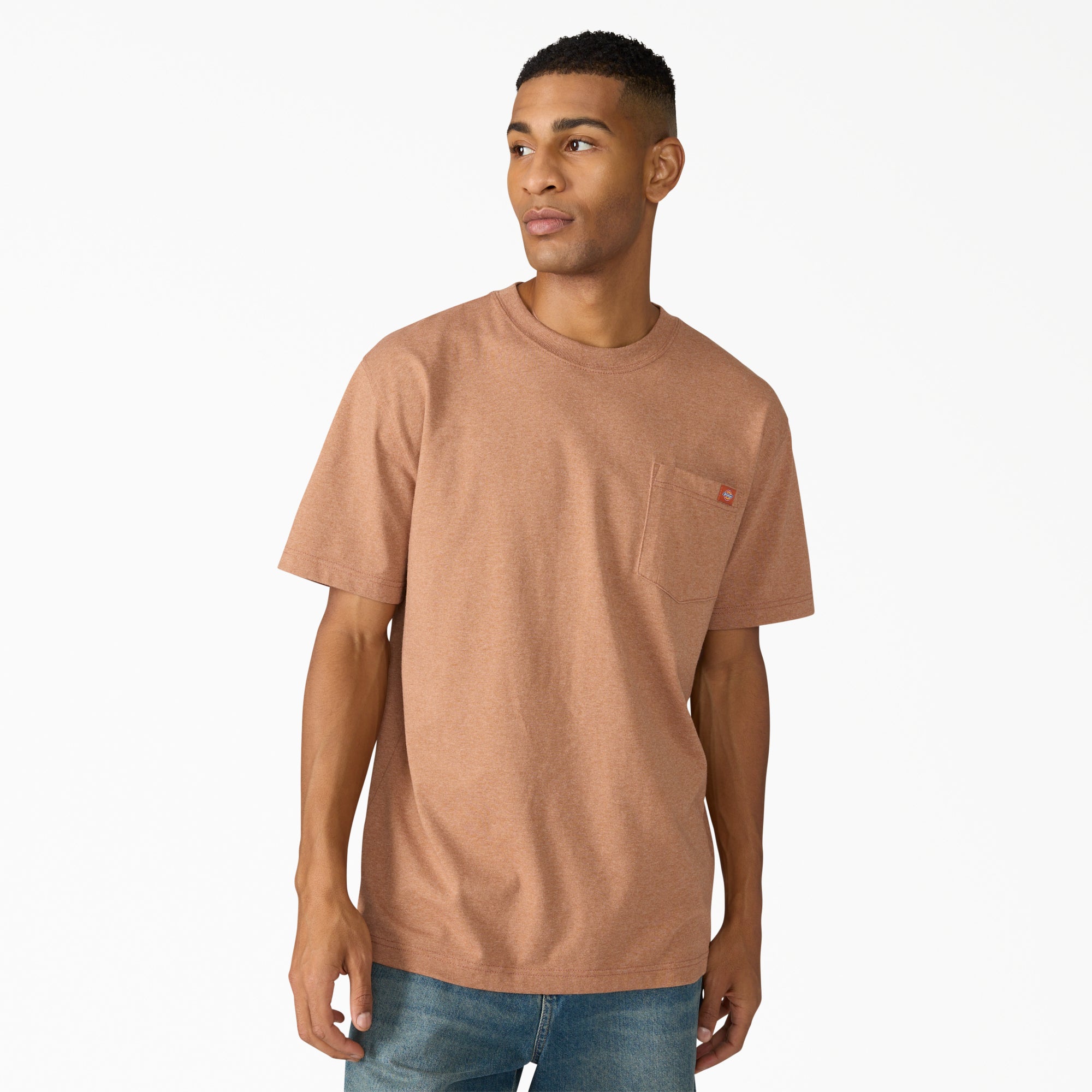 Heavyweight Heathered Short Sleeve Pocket T-Shirt